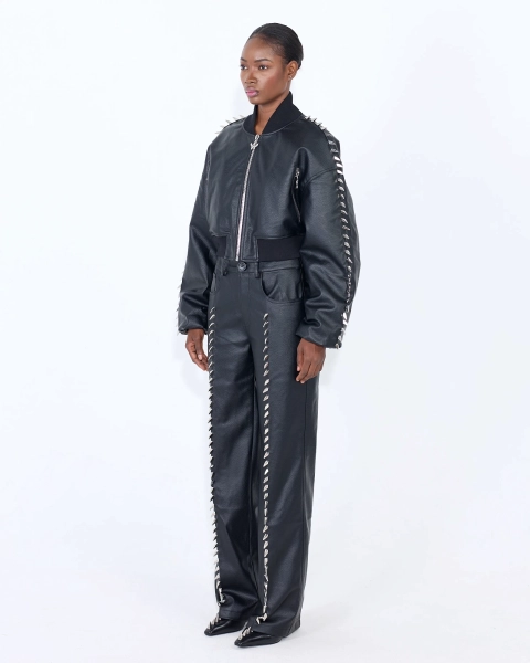 Брюки LEATHER CLAWS BLACK ASIA ST 71, цвет: Черный, Ast71.pants-leather-claws купить онлайн