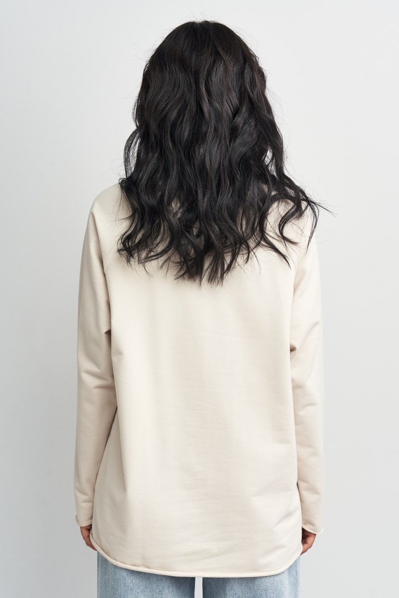 Лонгслив Не трогай меня Erist store, цвет: бежевый, НФ-00003152 купить онлайн