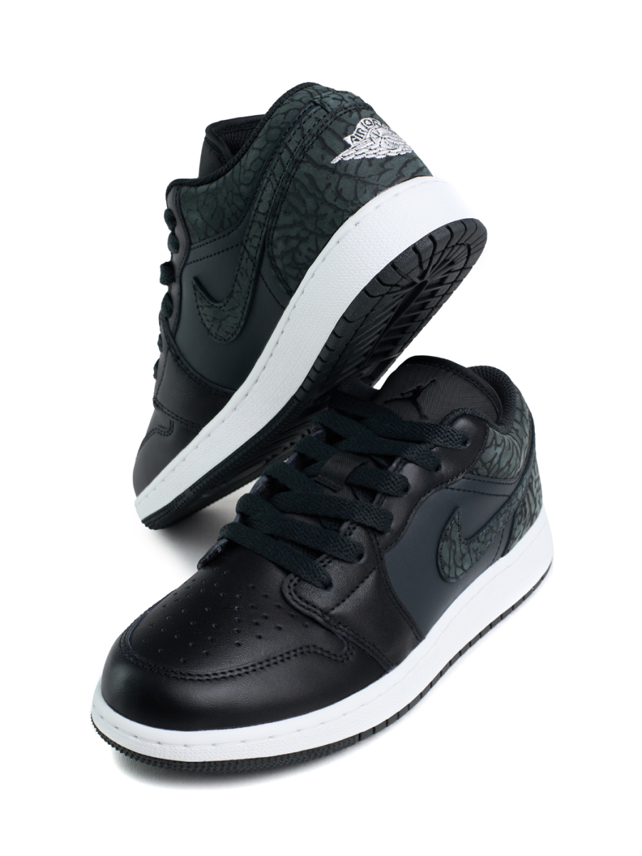 Кроссовки подростковые Jordan 1 Low SE "Black Elephant" GS NKDADDYS SNEAKERS, цвет: Чёрный FB9908-001 купить онлайн