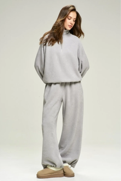 Брюки из плюша с начесом Grey Erist store, цвет: серый, НФ-00002860 купить онлайн