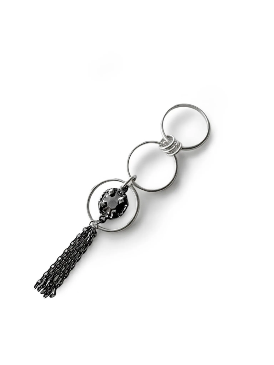 Серебряное тройное кольцо «Королева драмы»