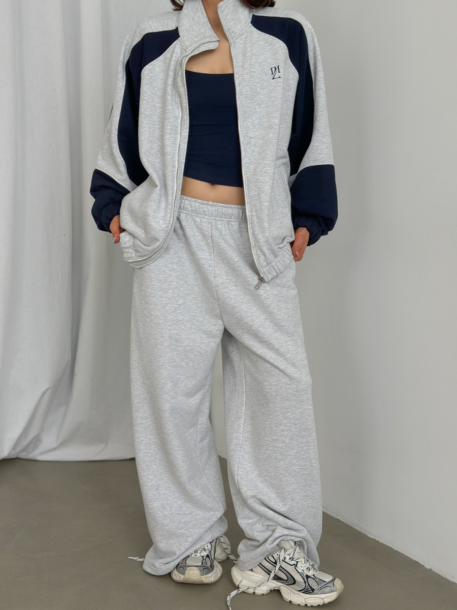 Олимпийка со вставками MIARTLAND, цвет: меланж-синий, НФ-00000873 купить онлайн