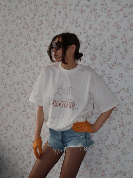 Футболка "Желание" MIARTLAND, цвет: молочный, НФ-00000884 купить онлайн