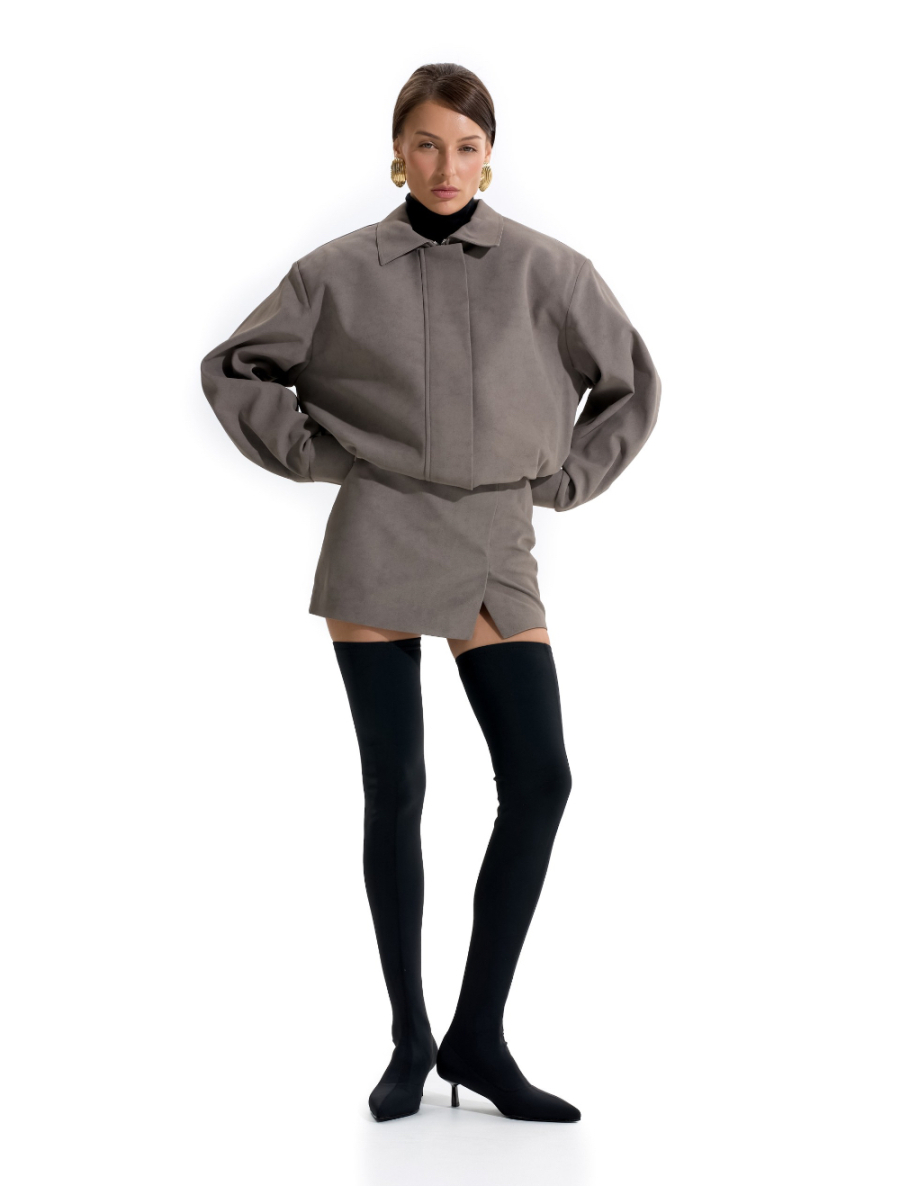 Юбка из замшевой ткани