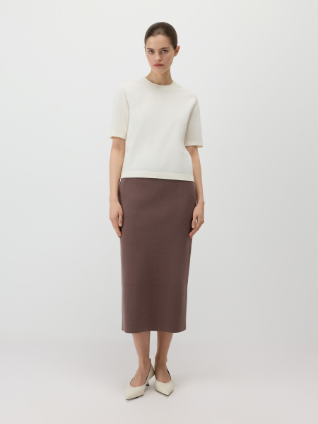 Джемпер из хлопка Conso, цвет: белый, KJS 260705 - молочный купить онлайн