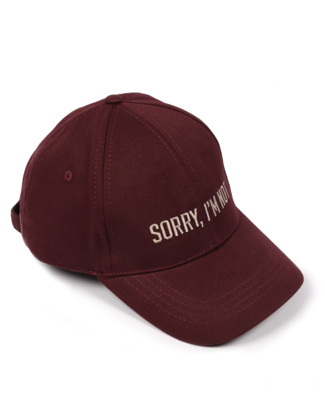 Кепка BURGUNDY SORRY, I’M NOT, цвет: Бордовый zKBOYFyZhFEBmmnoUz2mD1 купить онлайн