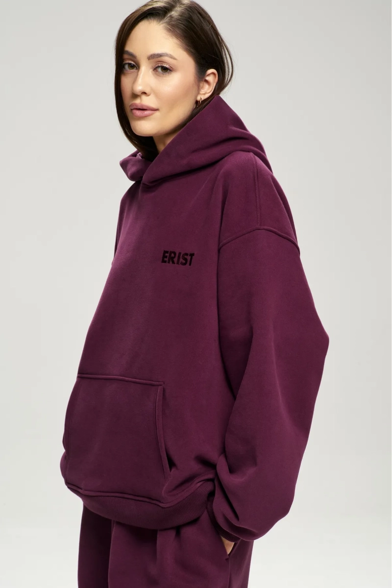 Худи с начесом Plum Erist store, цвет: сливовый, НФ-00003001 купить онлайн