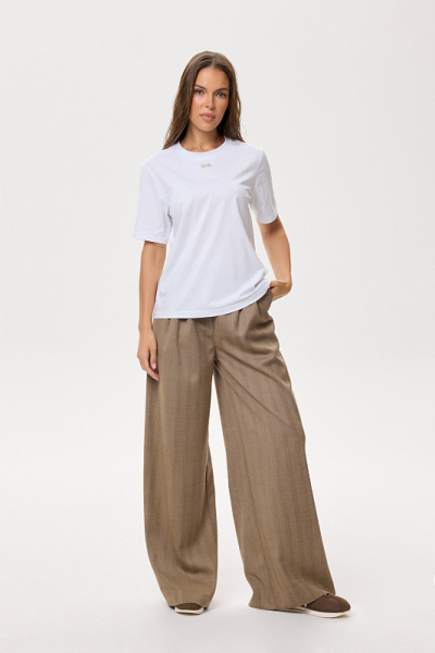 Брюки из шерсти ABDA, цвет: коричневая елочка, 332509502117 купить онлайн