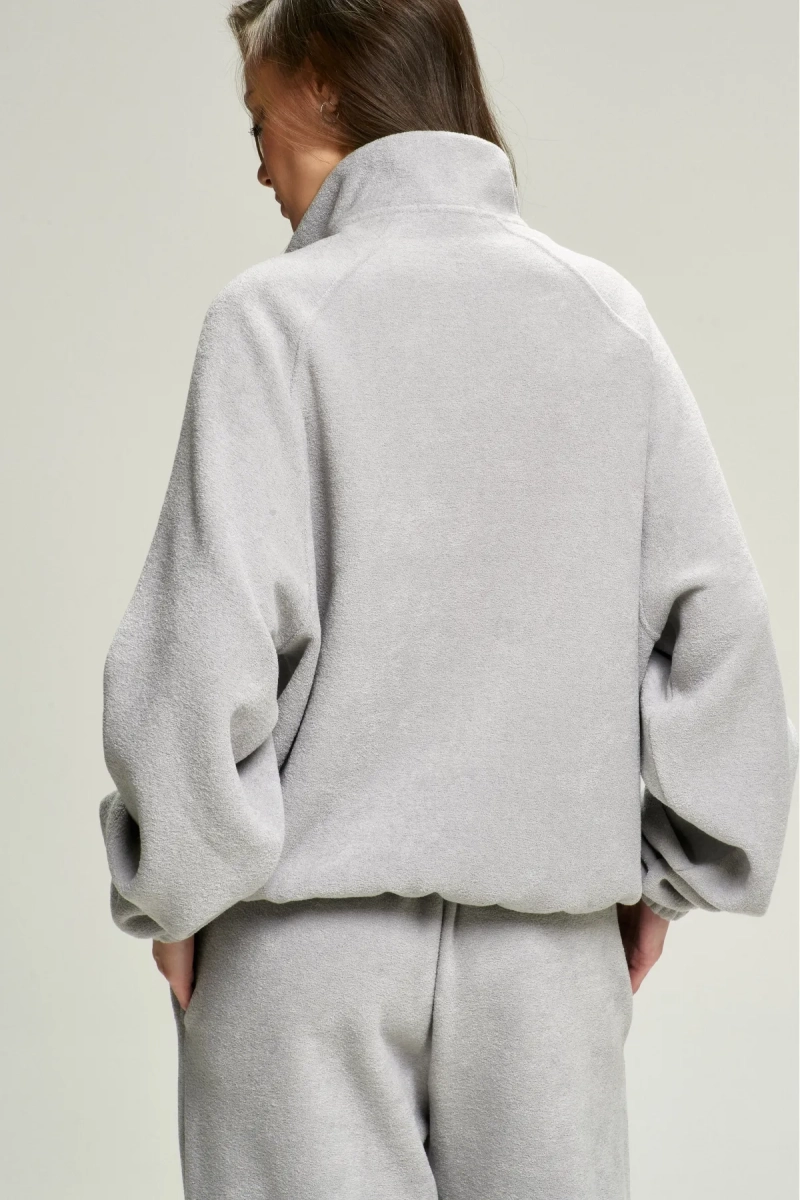 Анорак из плюша с начесом Grey Erist store, цвет: серый, НФ-00002857 купить онлайн