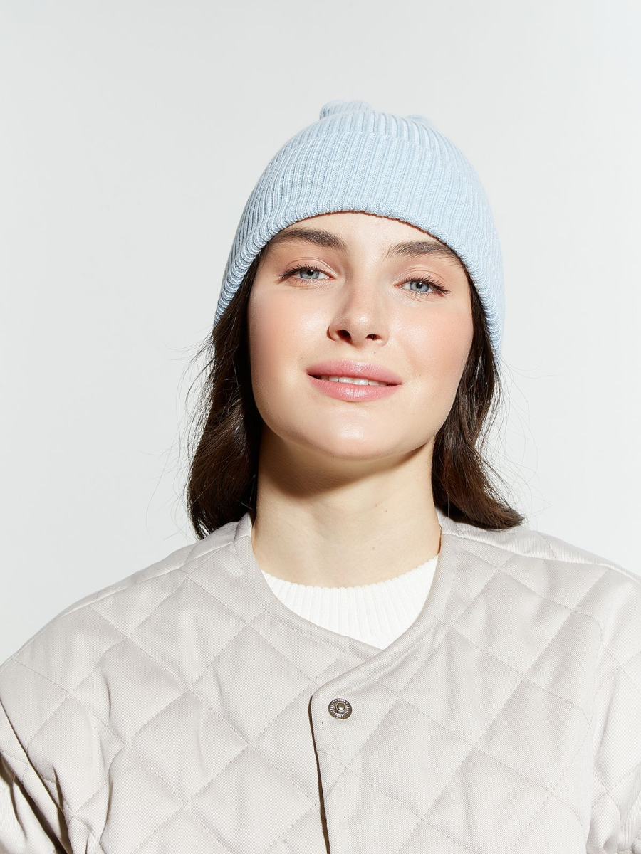 Шапка из хлопка в резинку AROUND, цвет: голубой 112_01C03 купить онлайн