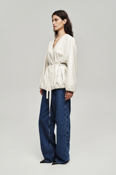 Куртка из экокожи Label .B, цвет: молочный, Jc.43.4.CH.WH купить онлайн
