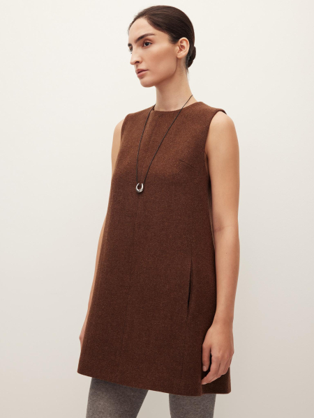 Платье трапеция Chaika, цвет: коричневый, AW25DR02-45 купить онлайн