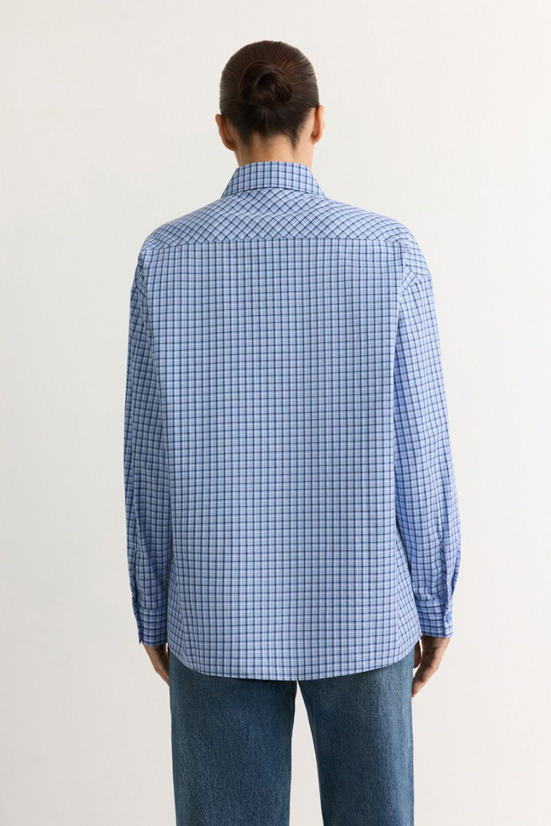 Рубашка прямого силуэта TOPTOP, цвет: голубой, TT.021.18819.601 купить онлайн