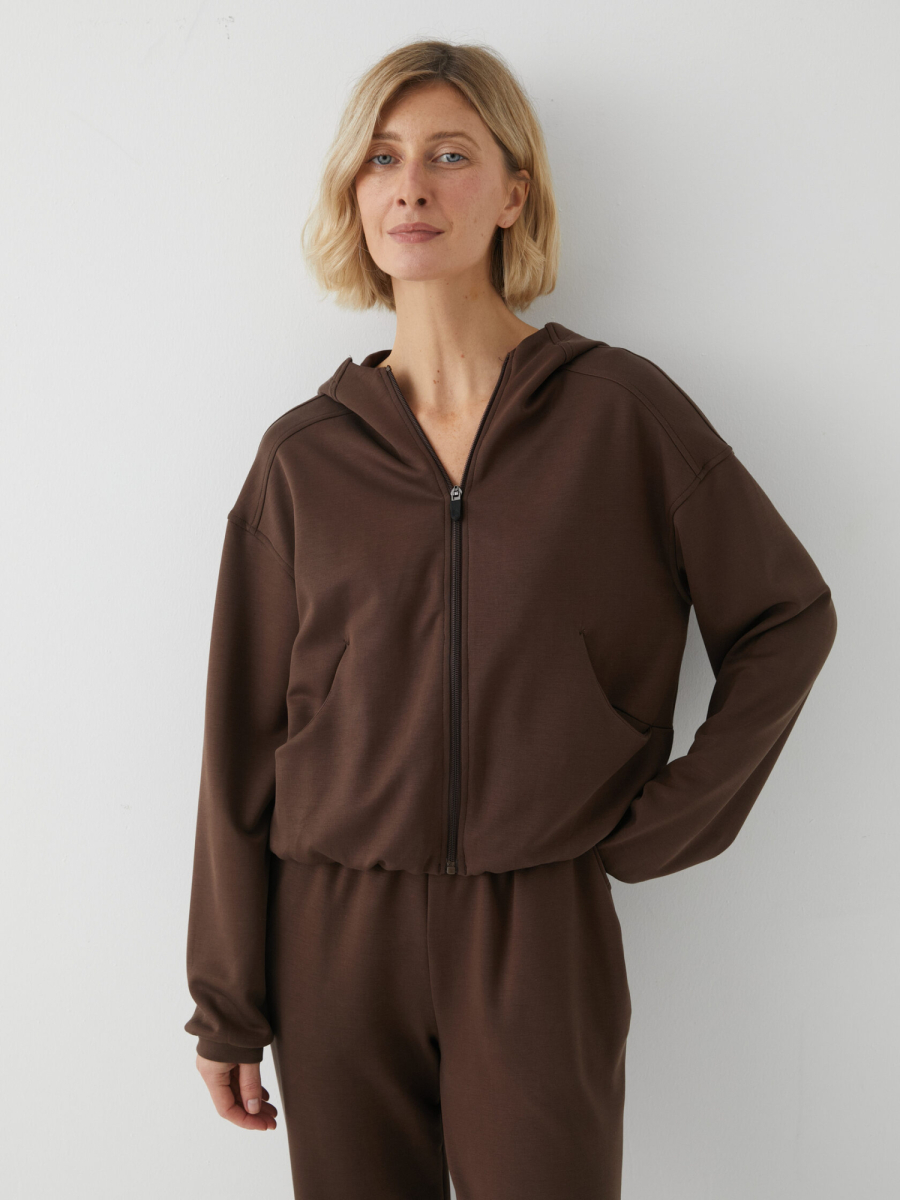 Худи на молнии из интерлока