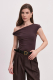 Топ с открытым плечом Charmstore, цвет: коричневый, 214-31365-550 купить онлайн