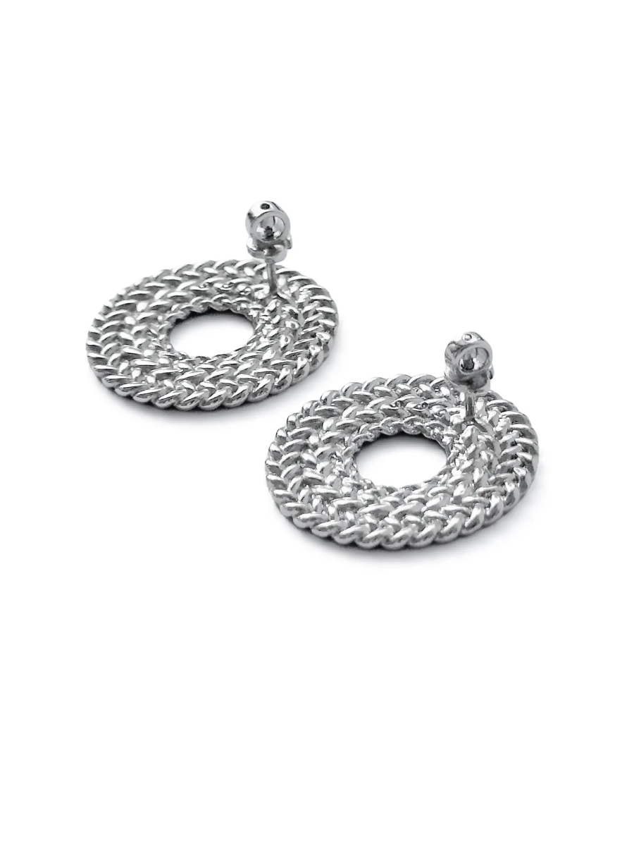 Серебряные серьги «Плетение» SBLESKOM, цвет: Серебряный, 12064 купить онлайн