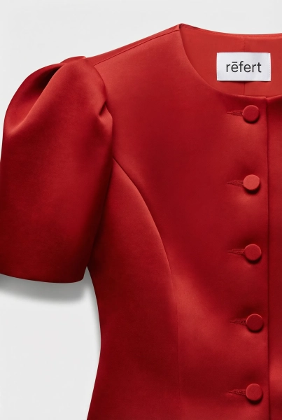 Жакет с объемными рукавами из сатина REFERT, цвет: красный, 04-3860/5-2511 купить онлайн