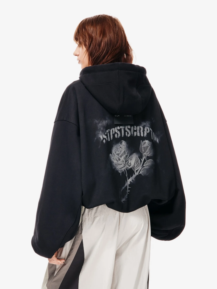 Digital Rose Зип Худи Оверсайз p.p.s., цвет: Черный,  купить онлайн