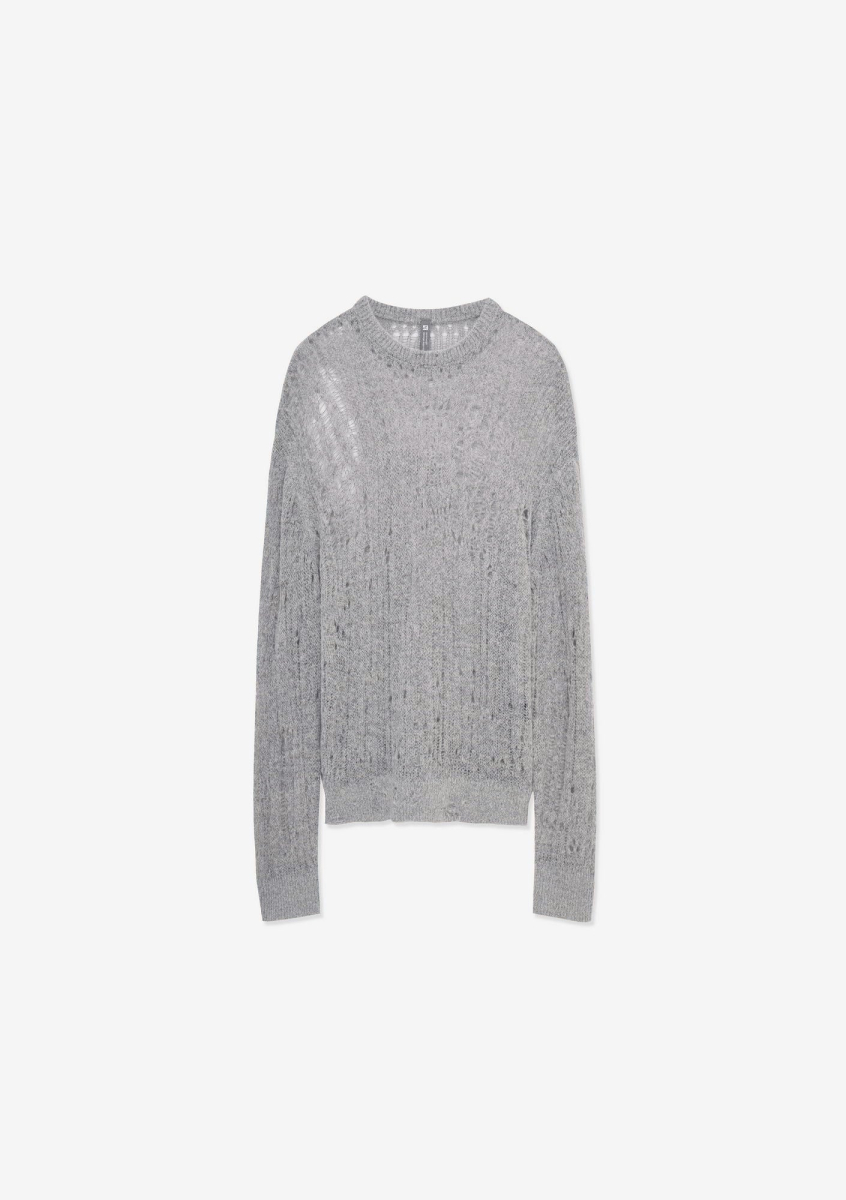 Свитер с круглым вырезом KRAKATAU, цвет: серый меланж, Sw46-21 купить онлайн