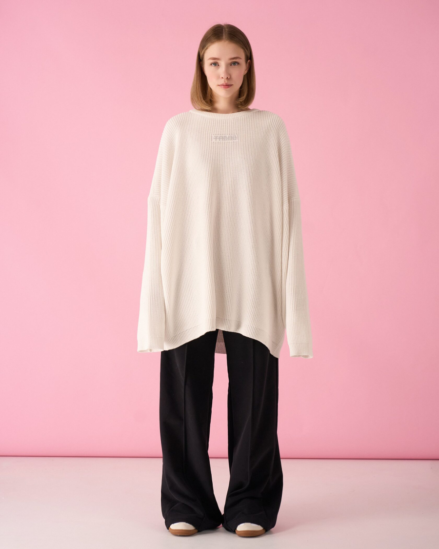 Свитер over TABOO, цвет: молочный, sv-svwhiteover купить онлайн