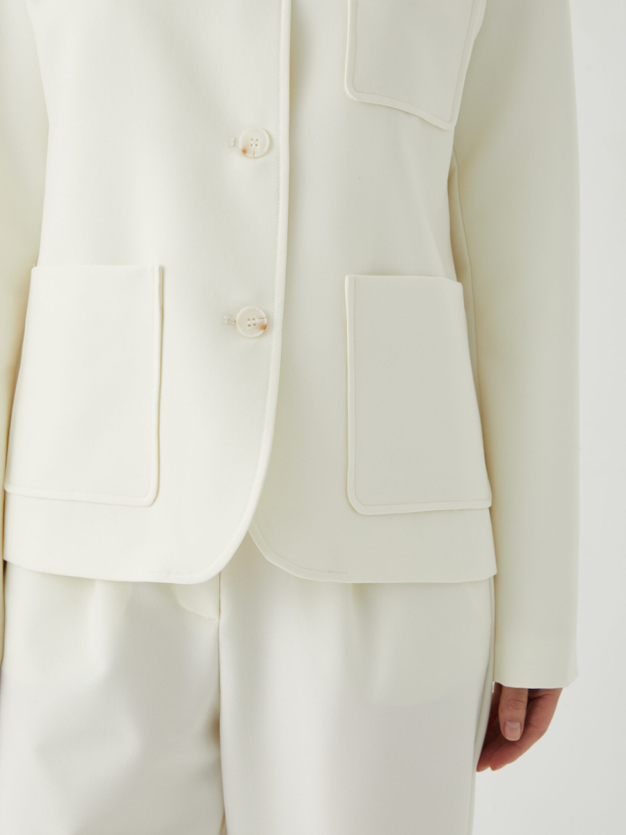 Жакет с воротником-стойкой Marou, цвет: белый,  купить онлайн