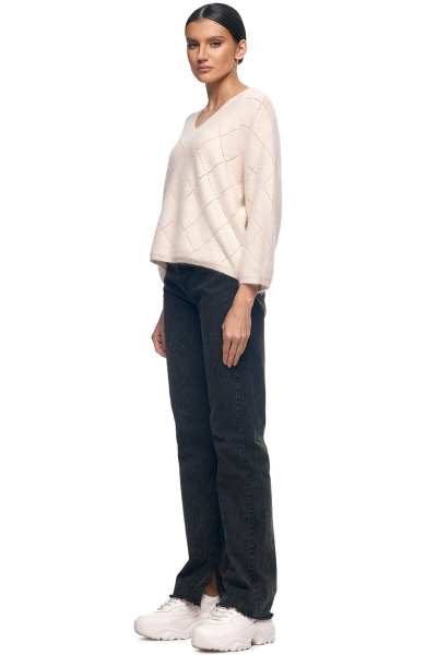 Джемпер ажурный SODAMODA, цвет: бежевый, 15912 купить онлайн