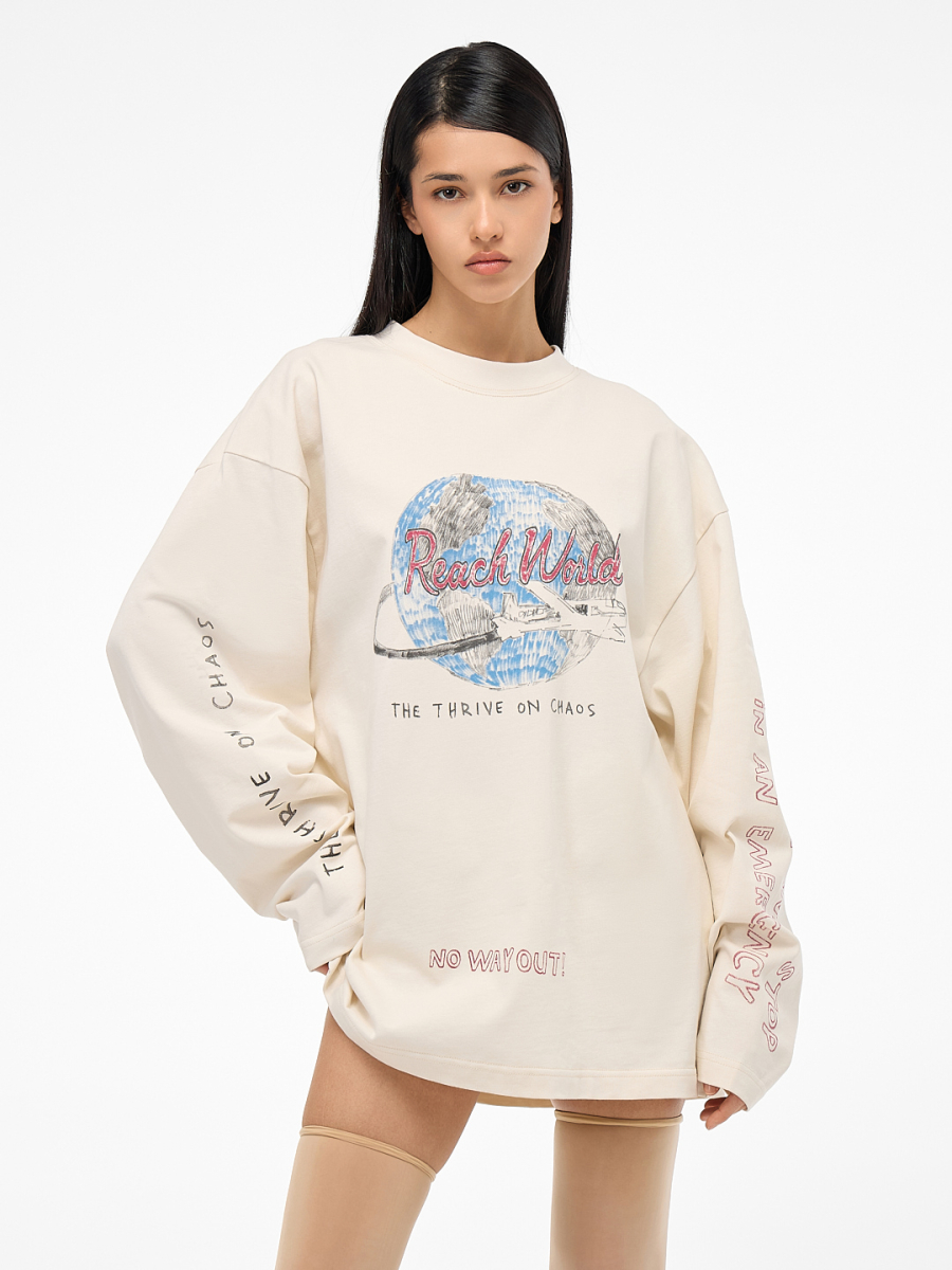 Лонгслив "Хаос" FRHT&OUT OF REACH, цвет: арктический, LSCHSRTC купить онлайн