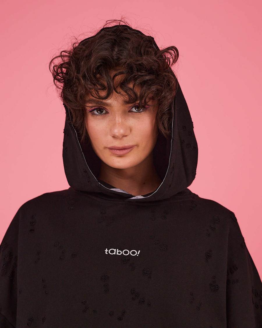 Табуха с затяжками рванка TABOO, цвет: Черный, TsZ06 купить онлайн