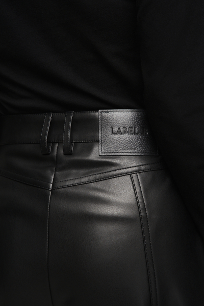 Брюки "бананы" из экокожи Label .B, цвет: черная, Pt.16.3.4136BLC/2 купить онлайн
