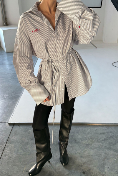 Рубашка с широкими манжетами GREY Label .B, цвет: grey, ТР.06.5.6036/4GR купить онлайн