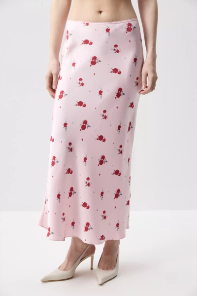 Юбка годе из сатина Charmstore, цвет: цветы на светло-розовом, 116-55960-1003 купить онлайн