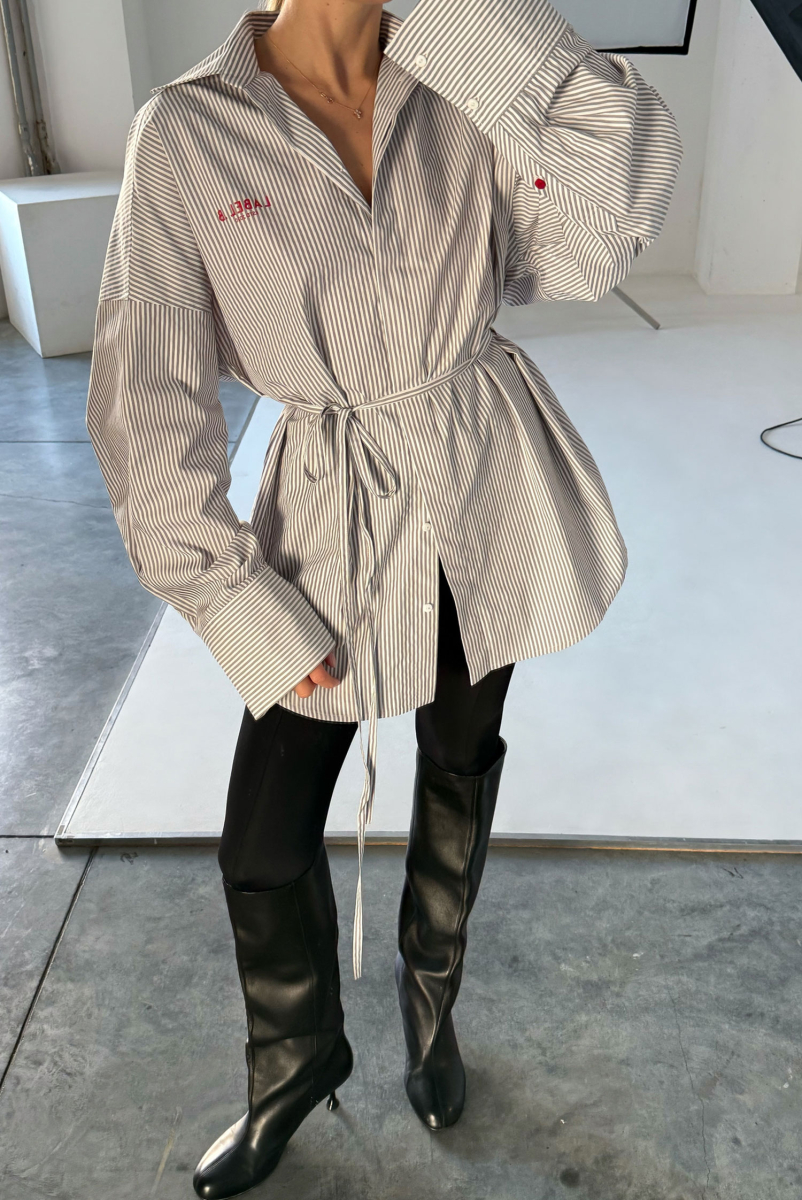 Рубашка с широкими манжетами GREY Label .B, цвет: grey, ТР.06.5.6036/4GR купить онлайн