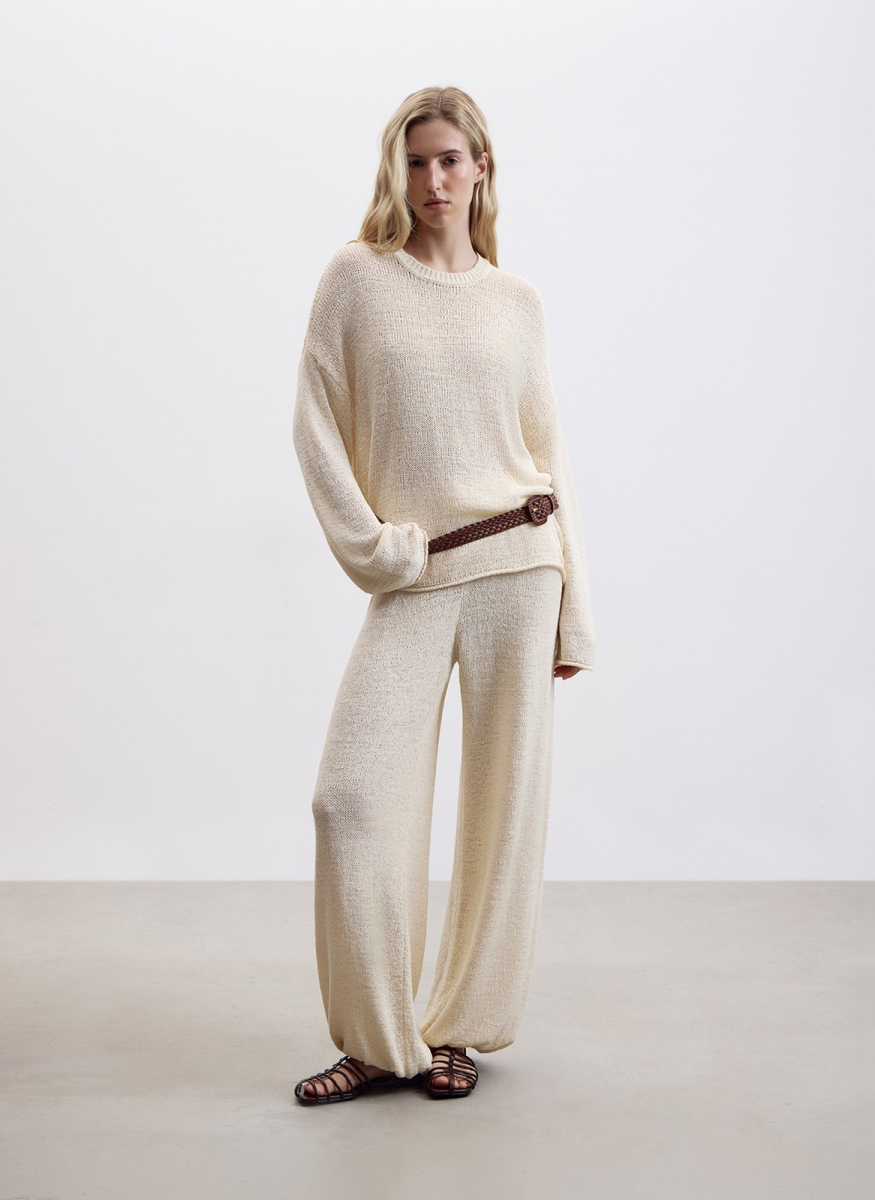 Джемпер ажурной вязки ALL WE NEED, цвет: молочный, 2604W3552-21 купить онлайн