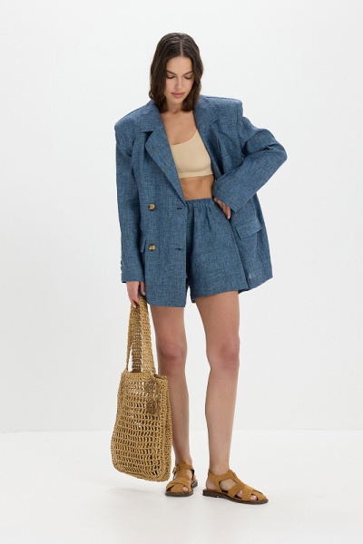 Шорты лен ABDA, цвет: мажорель, 622601003522 купить онлайн