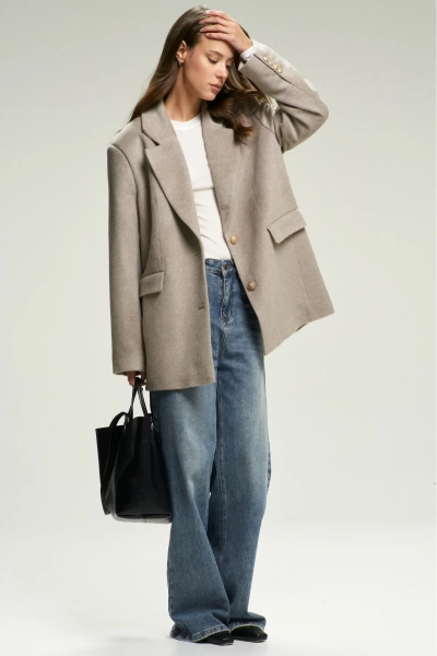 Пальто-жакет Luxury Beige Erist store, цвет: бежевый, НФ-00002561 купить онлайн