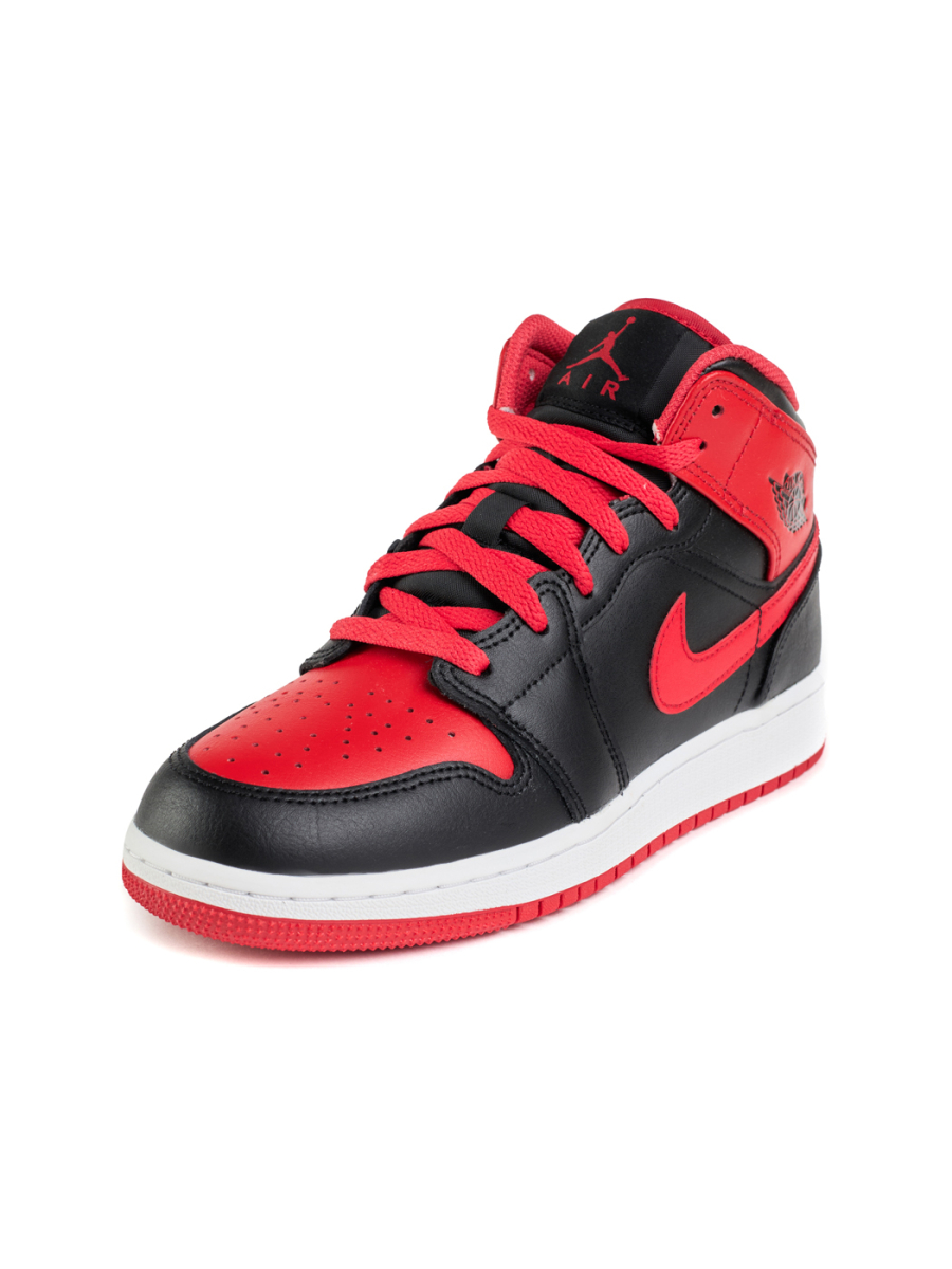 Кроссовки подростковые Jordan 1 Mid "Alternate Bred" NKDADDYS SNEAKERS, цвет: красный, DQ8423-060 со скидкой купить онлайн