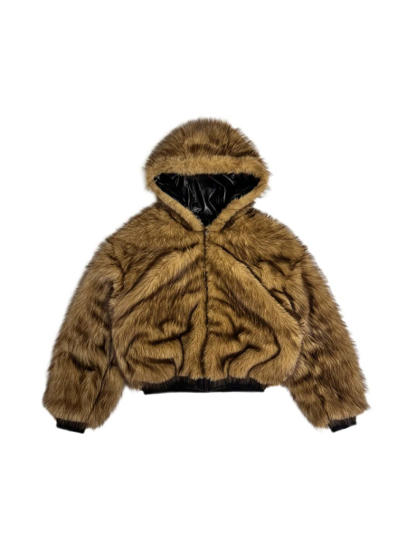 Бомбер кожаный «Пушистый» СЕЗОН СЛАВЫ, цвет: Черный, 7639LEATHER1258 купить онлайн