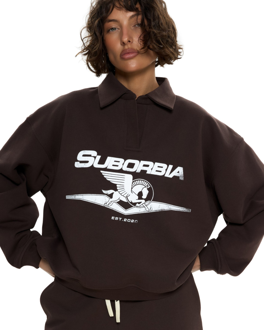 Свитшот-поло Пегас Suborbia, цвет: коричневый, 007355 купить онлайн