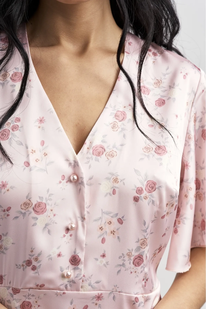 Платье в цветочек Erist store, цвет: розовый, НФ-00003579 купить онлайн