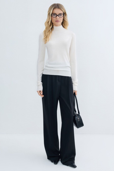 Водолазка с добавлением шерсти и кашемира TOPTOP, цвет: молочный, TTS.052.15462.120 купить онлайн