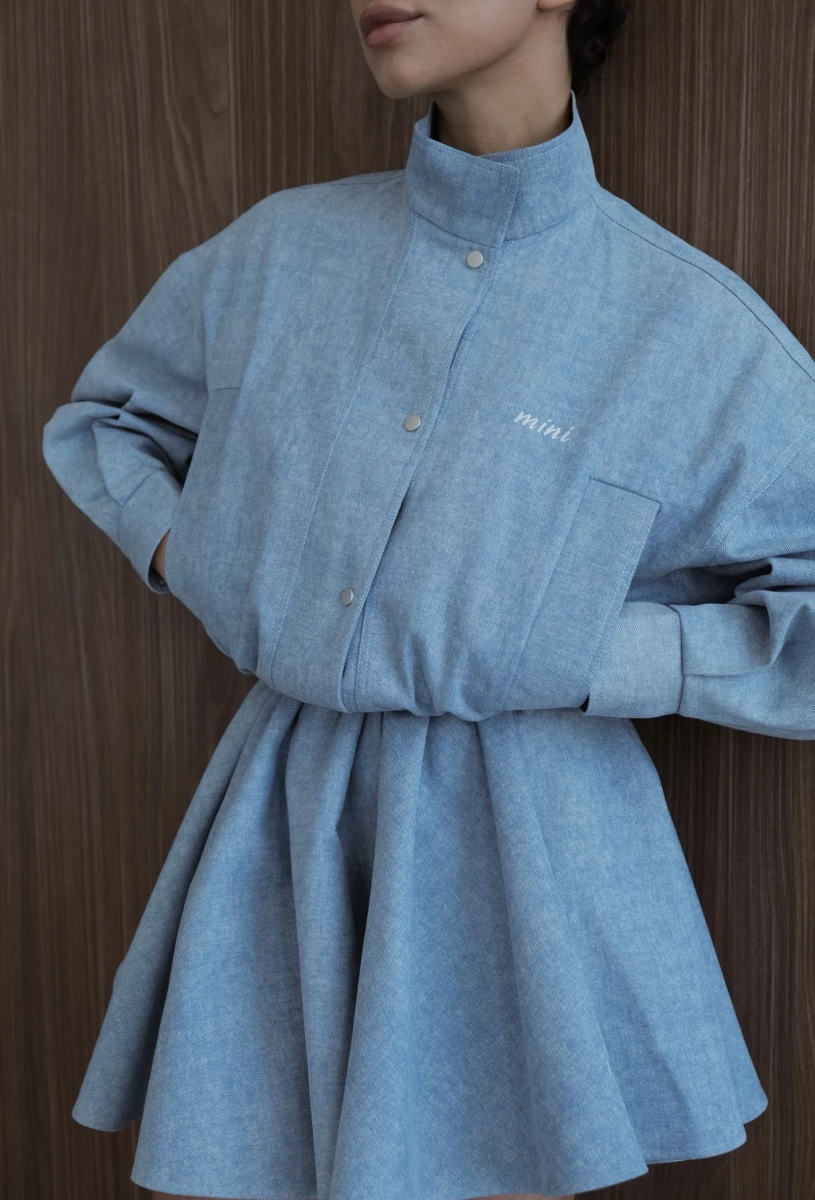 Джинсовка укороченная "Небо" Мини, цвет: голубой, НФ-00000498 купить онлайн