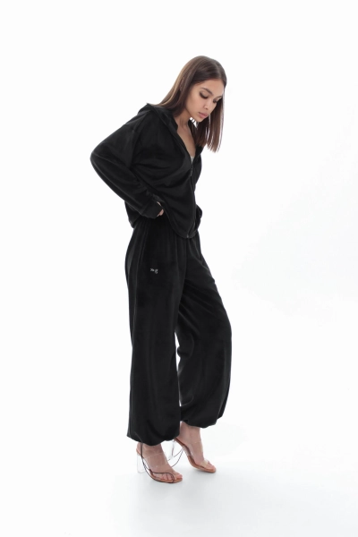 Бомбер Velour с капюшоном GARCHIT, цвет: Черный, GARVelBombKapBlack купить онлайн