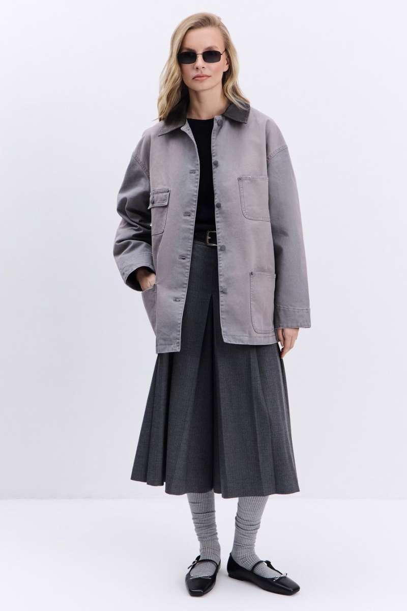 Куртка из 100% хлопка TOPTOP, цвет: серый TT.040.16830.800 |новая коллекция купить онлайн
