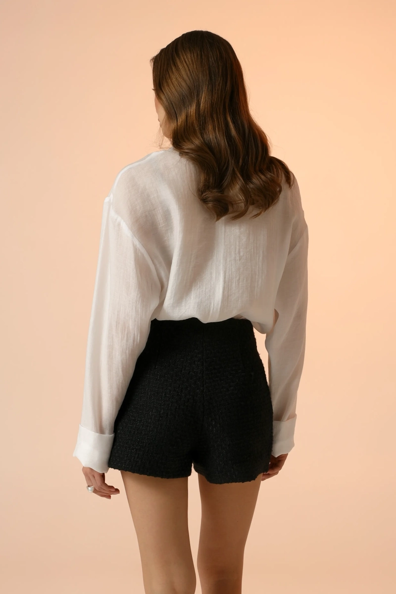 Блуза из органзы из лиоцелла Ricoco, цвет: молочный, 5018/3 купить онлайн