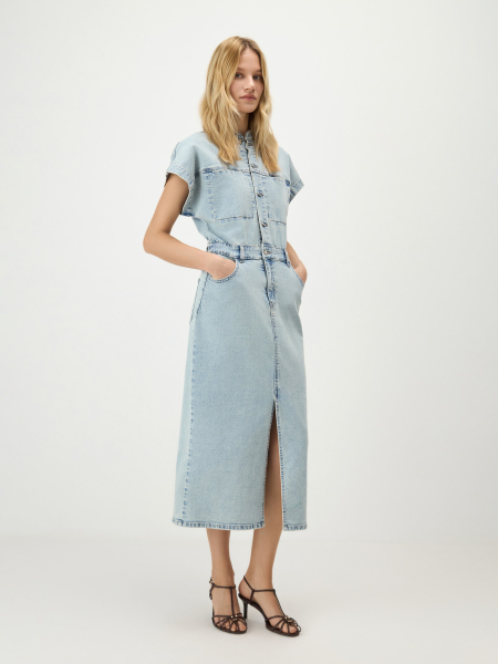Платье из денима Conso, цвет: голубой, PD 260412 - голубой купить онлайн