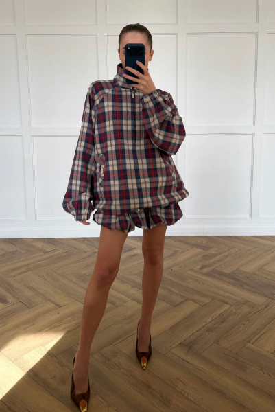 Юбка-баллон в клетку Label .B, цвет: сине-красный, Sk.19.3.7033/4BL/R купить онлайн