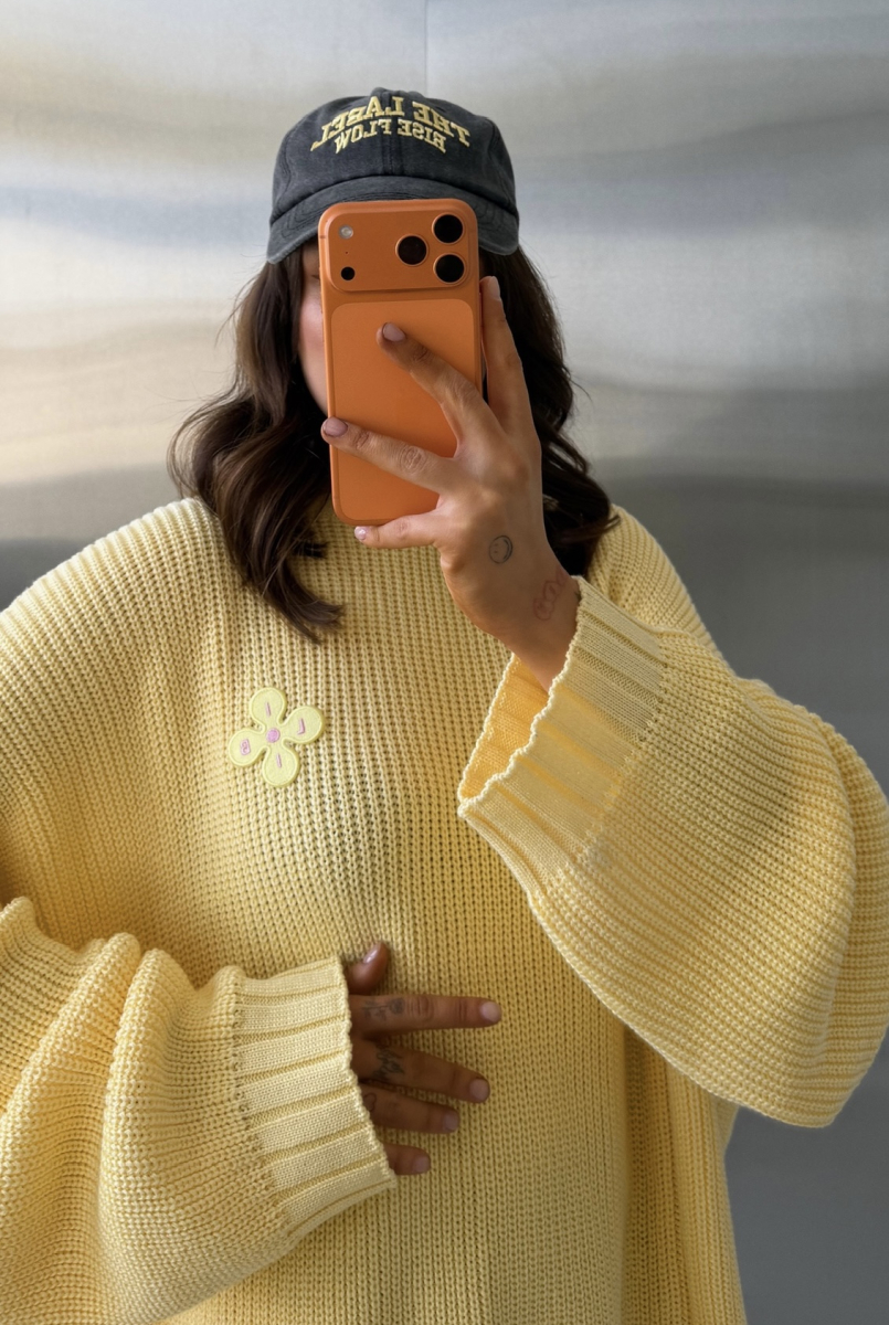 Джемпер объемный вязаный Label .B, цвет: Желтый Kn.02.6LY | новая ресейл коллекция купить онлайн