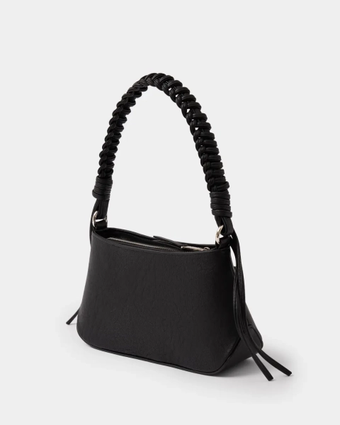 Сумка с декоративной шнуровкой Arny Praht, цвет: мятый черный  купить онлайн