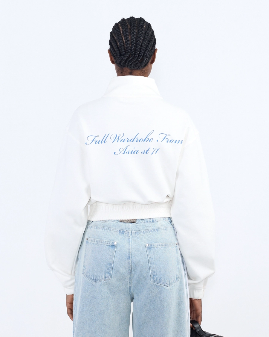 Анорак укороченной посадки ASIA ST 71, цвет: белый, Ast71.anorak-angels-crop-white купить онлайн