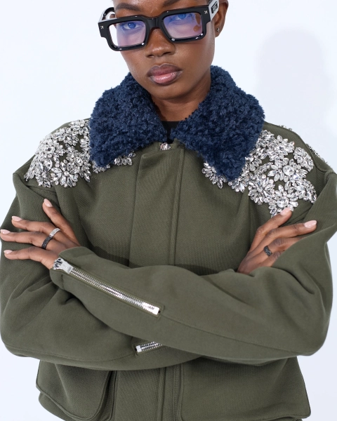 Жакет STONES CROPPED PARIS OLIVE ASIA ST 71, цвет: зеленый, Ast71.jacket-stones-olive-crop купить онлайн